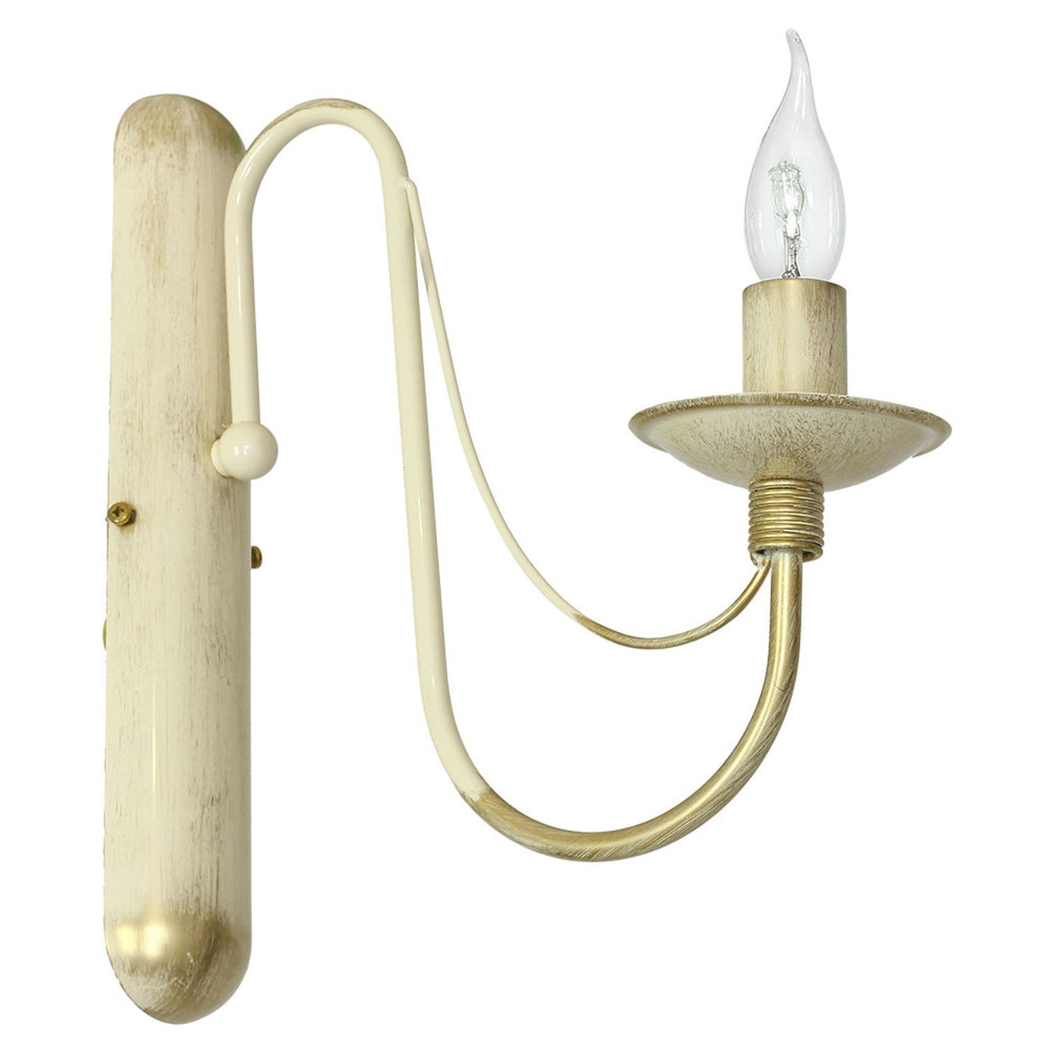 Wandleuchte Wandlampe Innenlampe Creme Rustikal