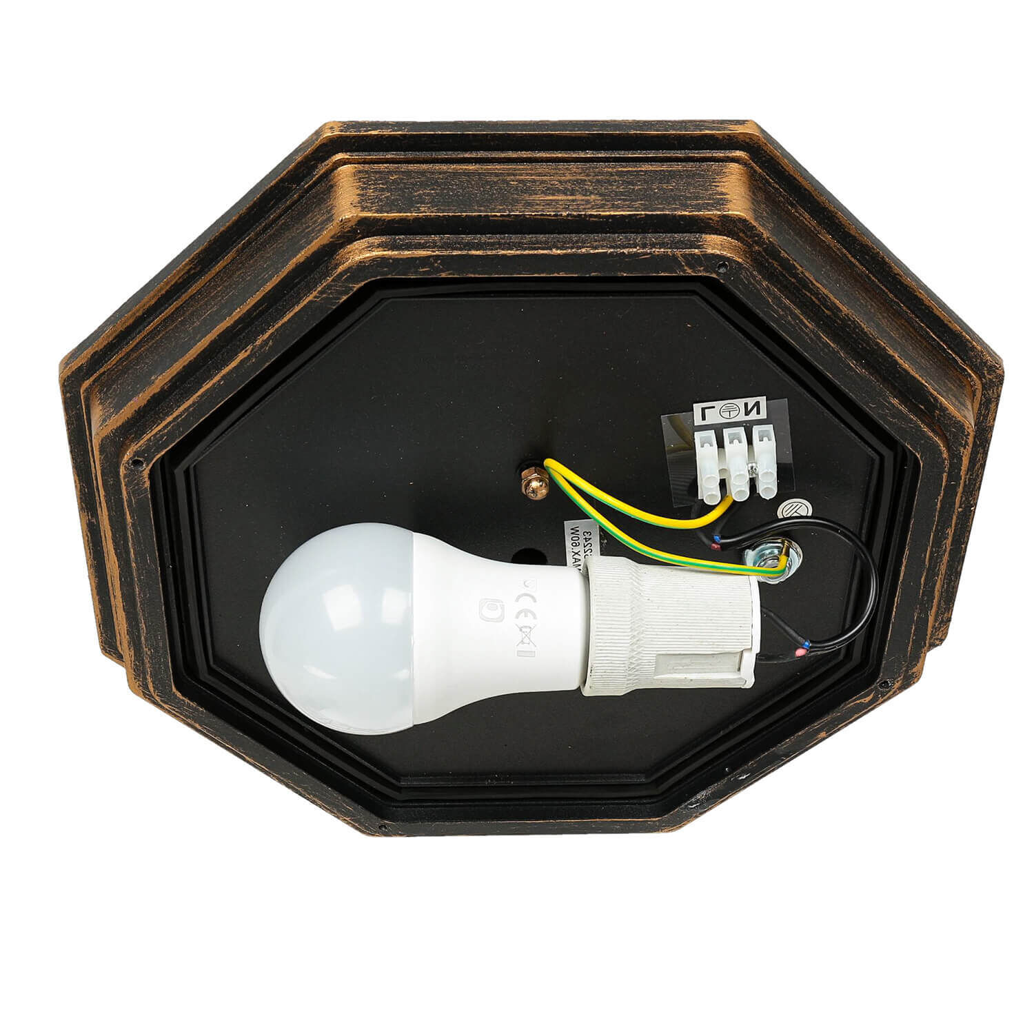 MILANO Deckenleuchte E27 Kupfer Antik IP44 Ø27cm Licht