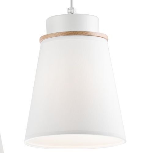Pendelleuchte KIMMIE Weiß Holz Modern Wohnzimmer