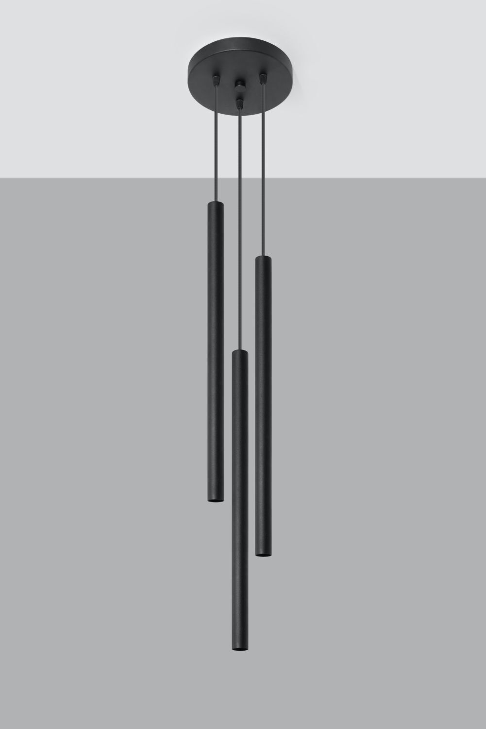 Minimalistische Hängeleuchte Schwarz Ø20cm 3x G9 PETERA