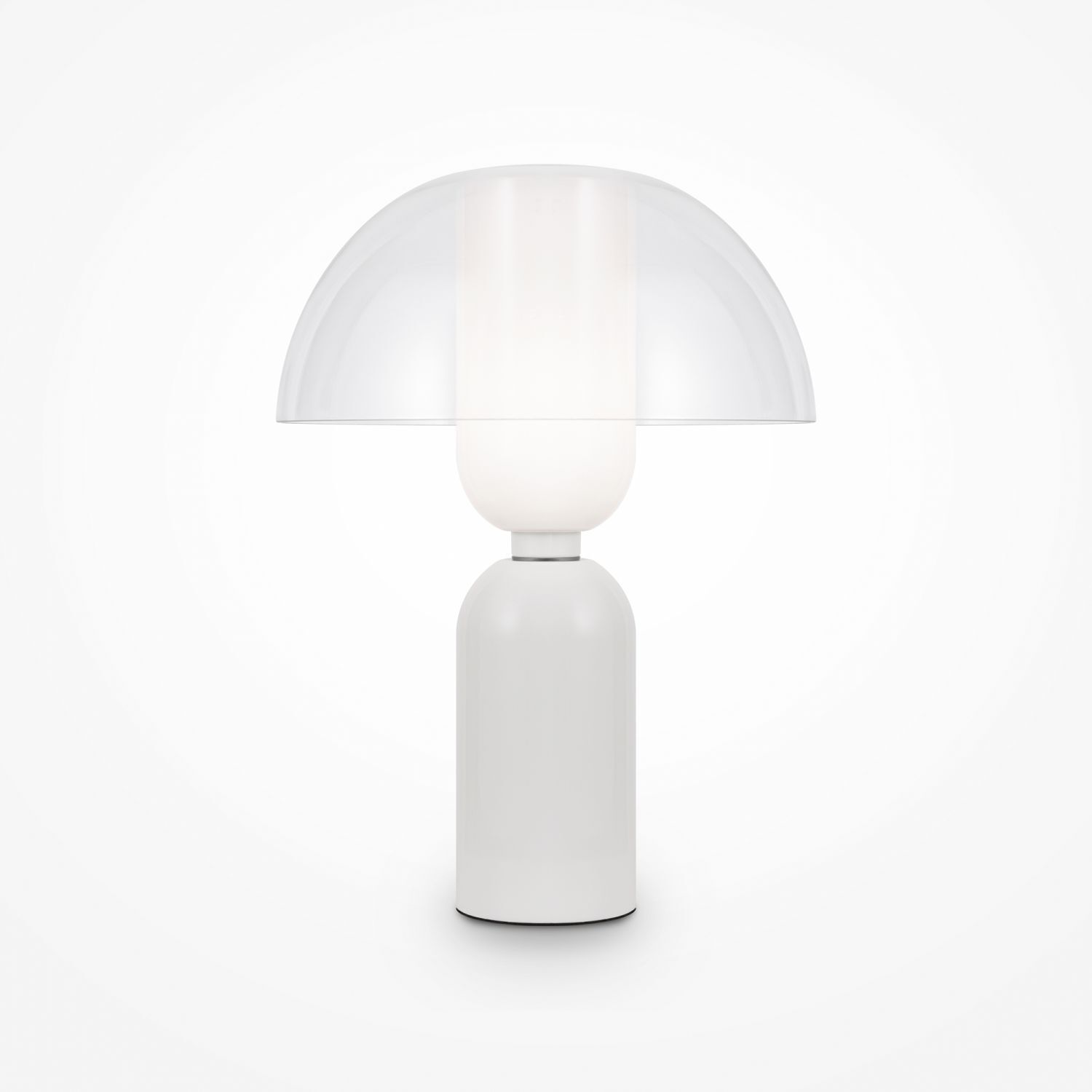 Tischlampe Keramik Glas Ø 30 cm 42,5 cm hoch Weiß E14