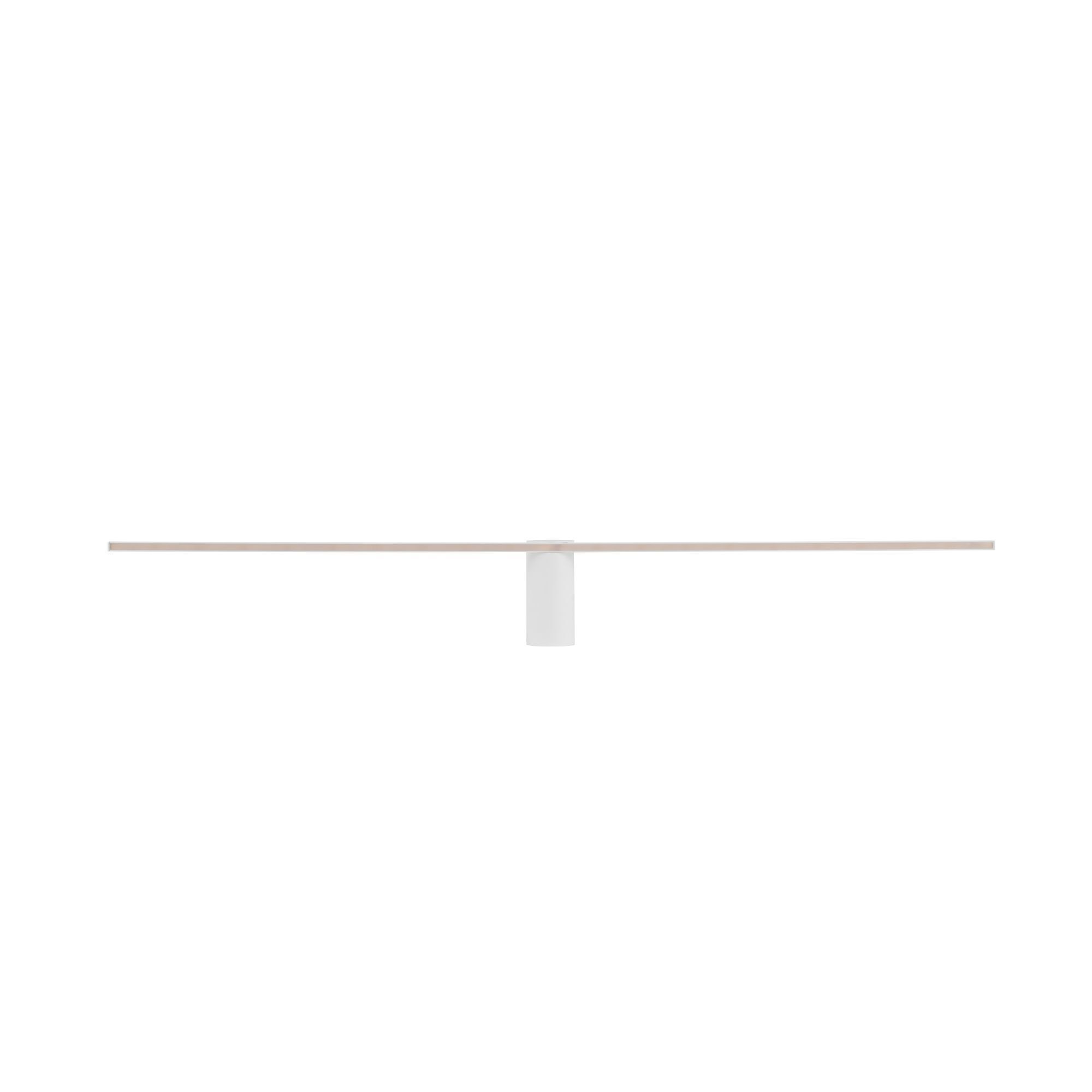 LED Wandleuchte Weiß Aluminium B:99 cm 3000 K 14 W Deckenleuchte, Weiß, Rund, Minimalistisch, Lampenhalter