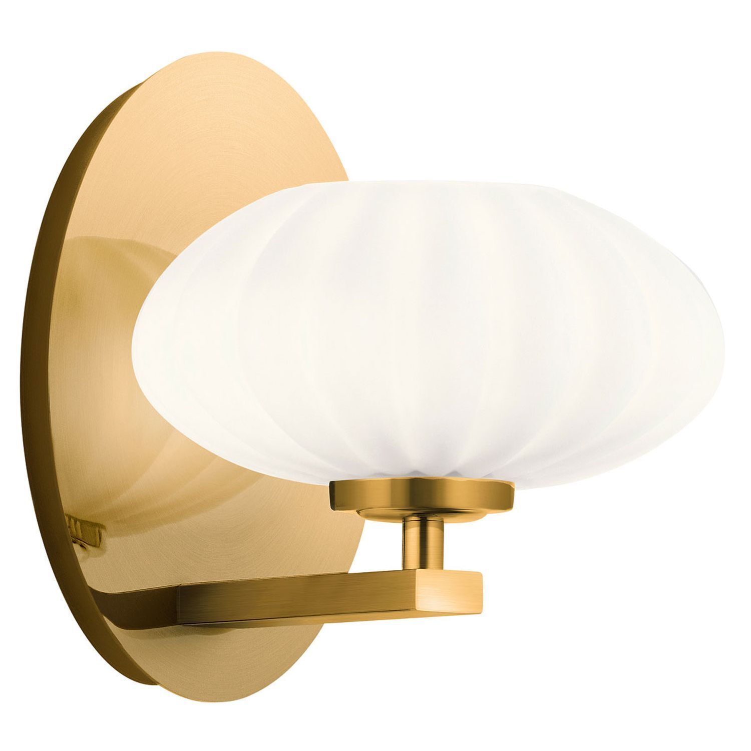 Wandleuchte, Gold, Messingleuchte, Glaslampe, Wandlampe