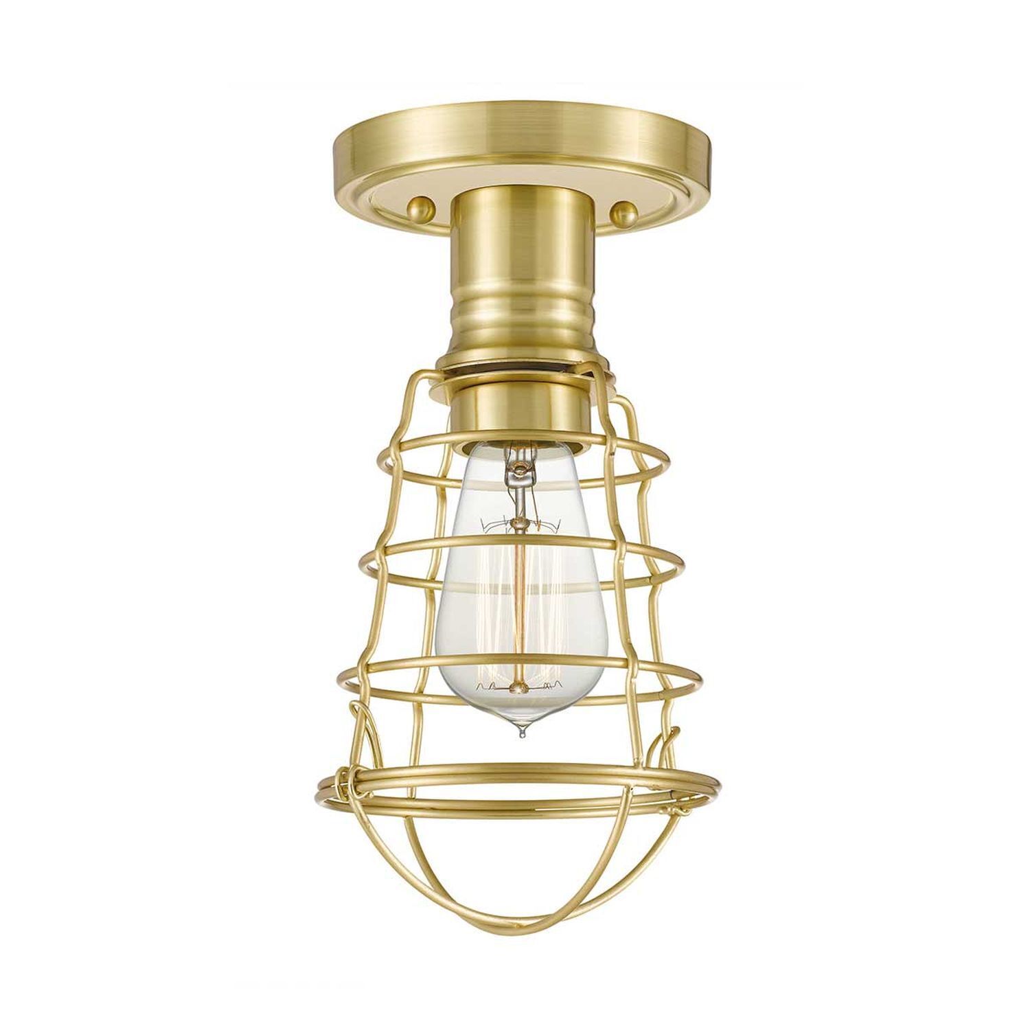 Deckenlampe E27 Metall Ø 14,5 cm rund in Messing