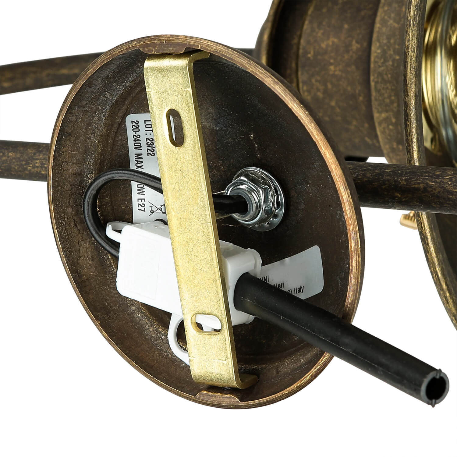 Wandleuchte Echt-Messing in Bronze Antik Al Mare Rolle