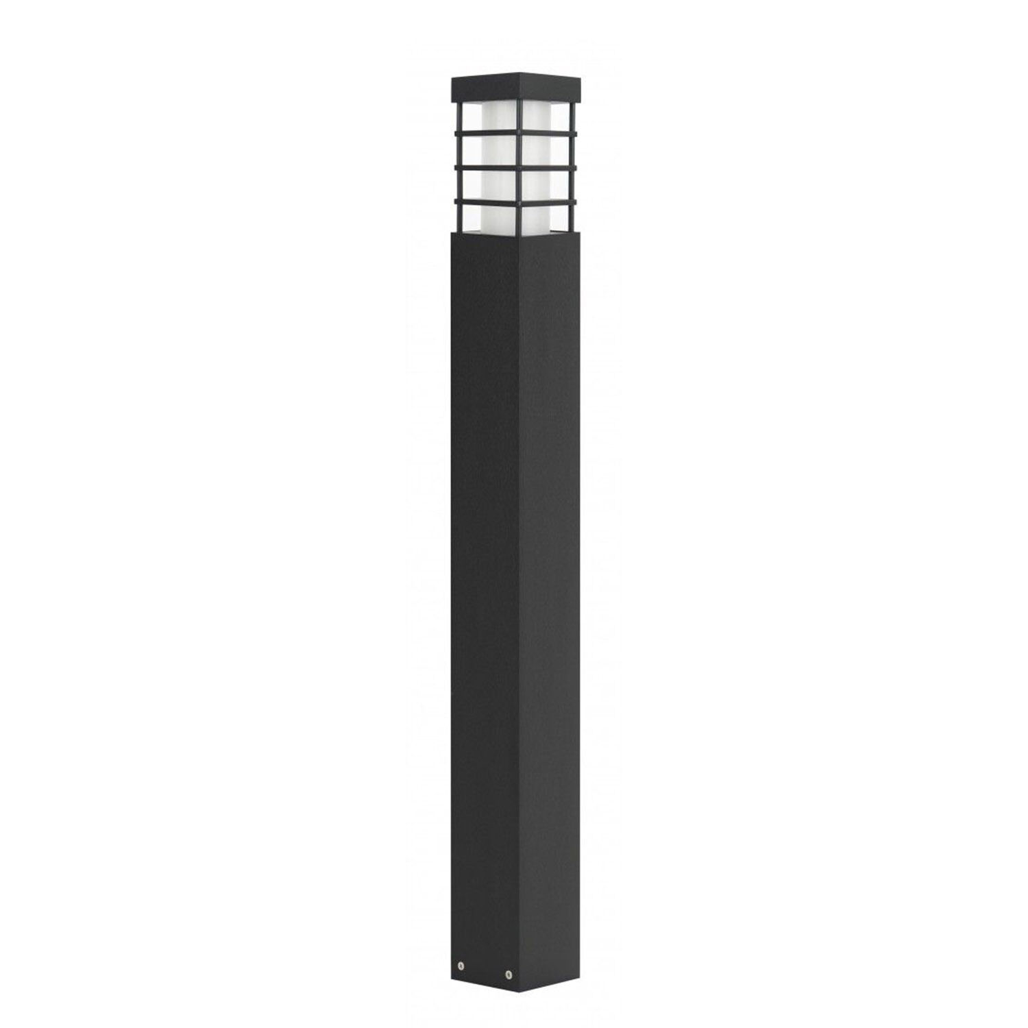 Moderne Gartenleuchte eckig 75 cm IP54 Schwarz