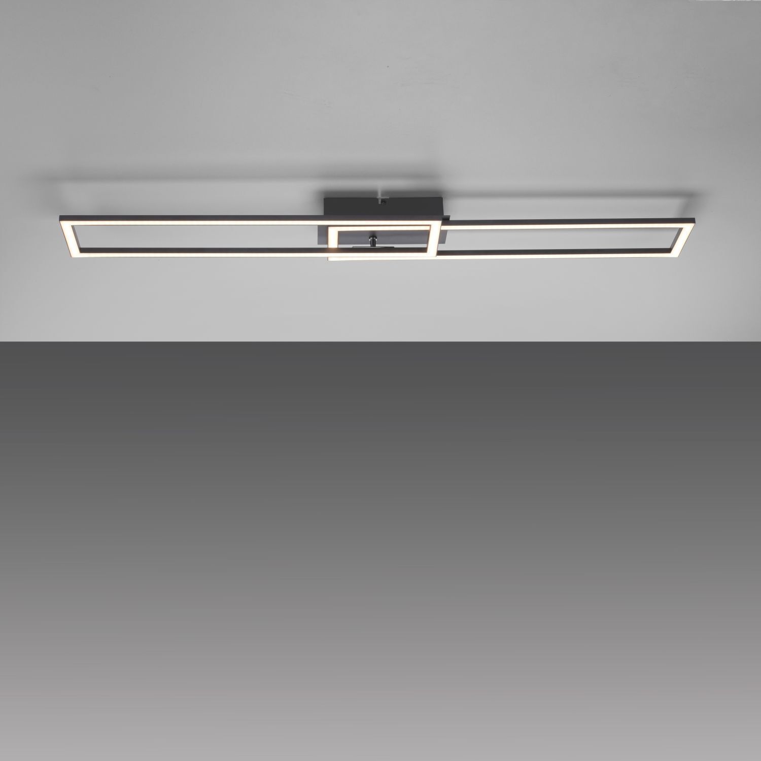 Dimmbare LED Deckenleuchte Schwarz 3000 K 36 W L:102 cm