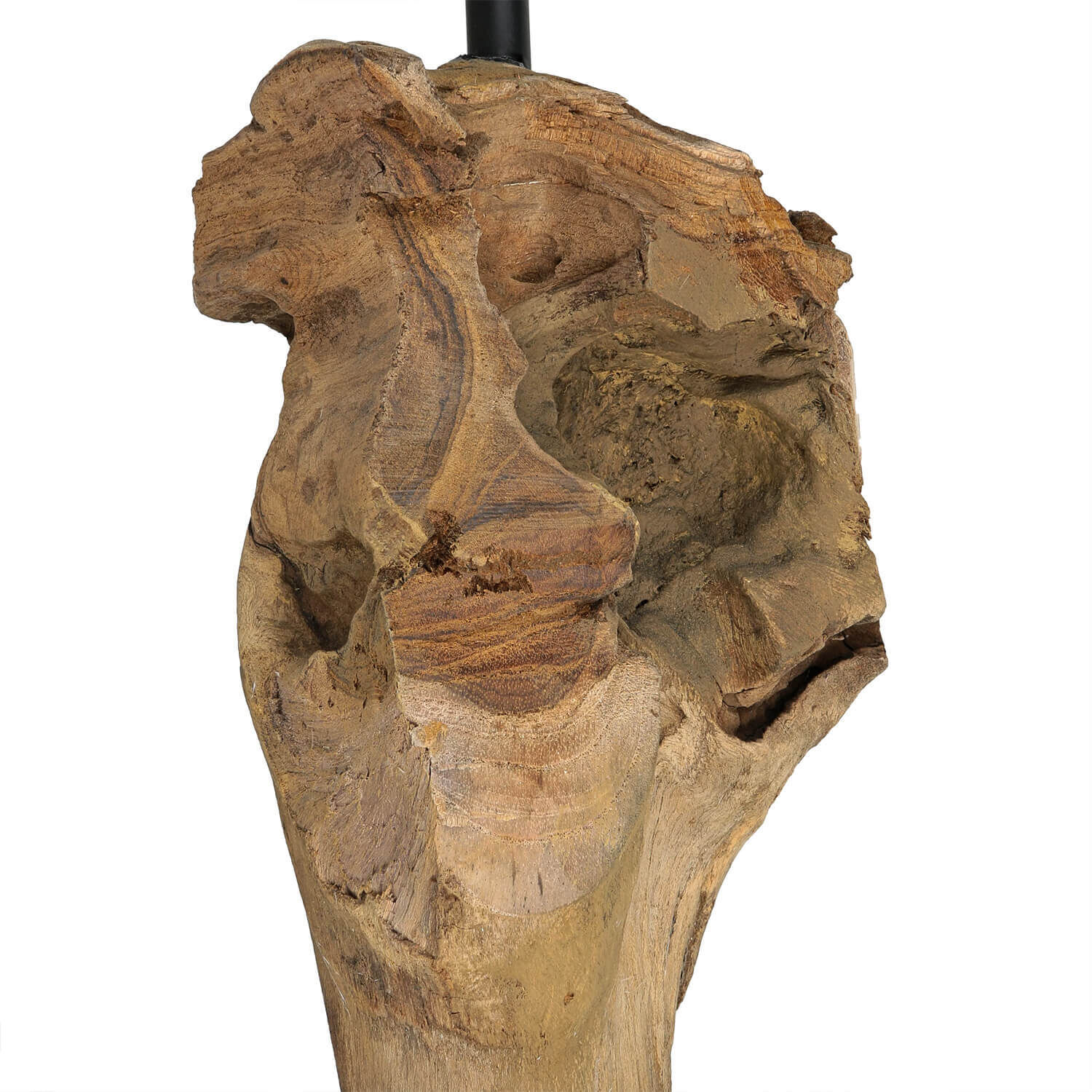 Tischleuchte Modern kunstvoll 45cm Tischlampe Natur Holz