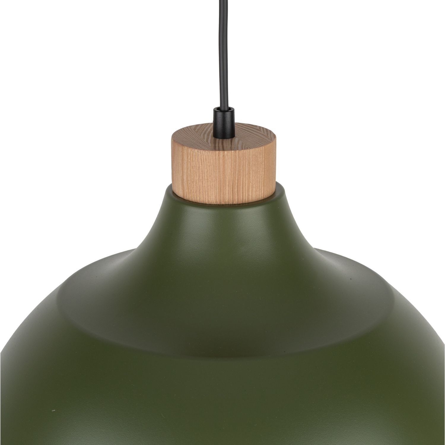 Hängeleuchte Metall Grün Retro Ø 34 cm verstellbar E27