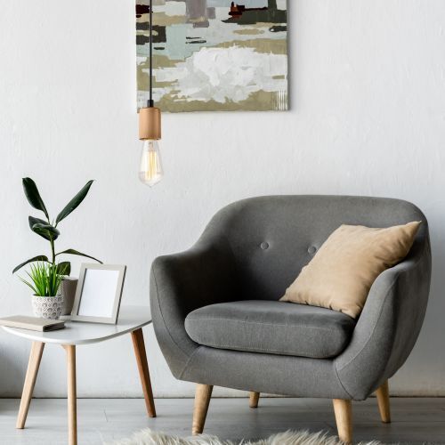 Wohnzimmer Hängelampe Holzleuchte Esszimmer Modern
