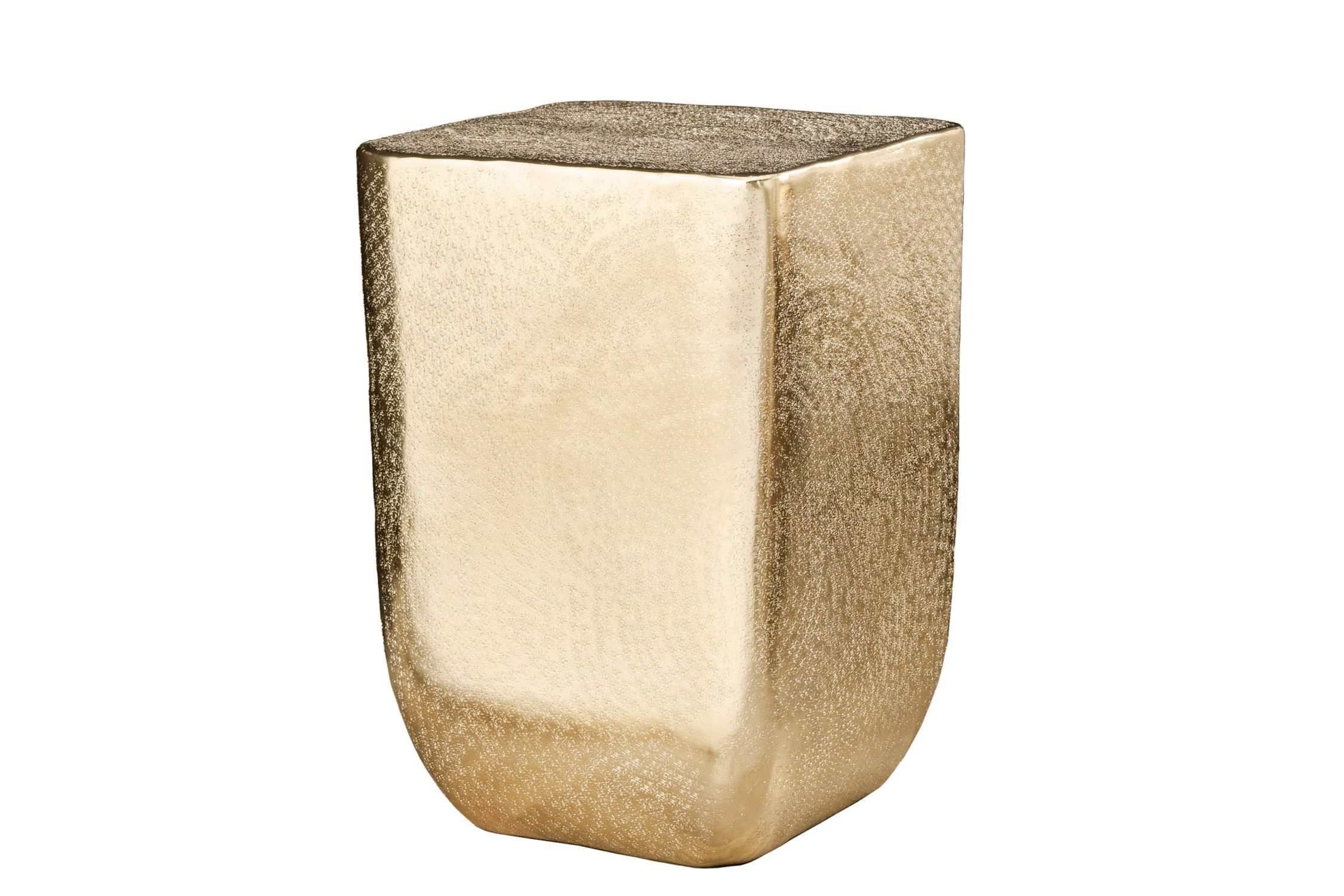 Beistelltisch Metall in Gold 31 x 31 cm Handarbeit