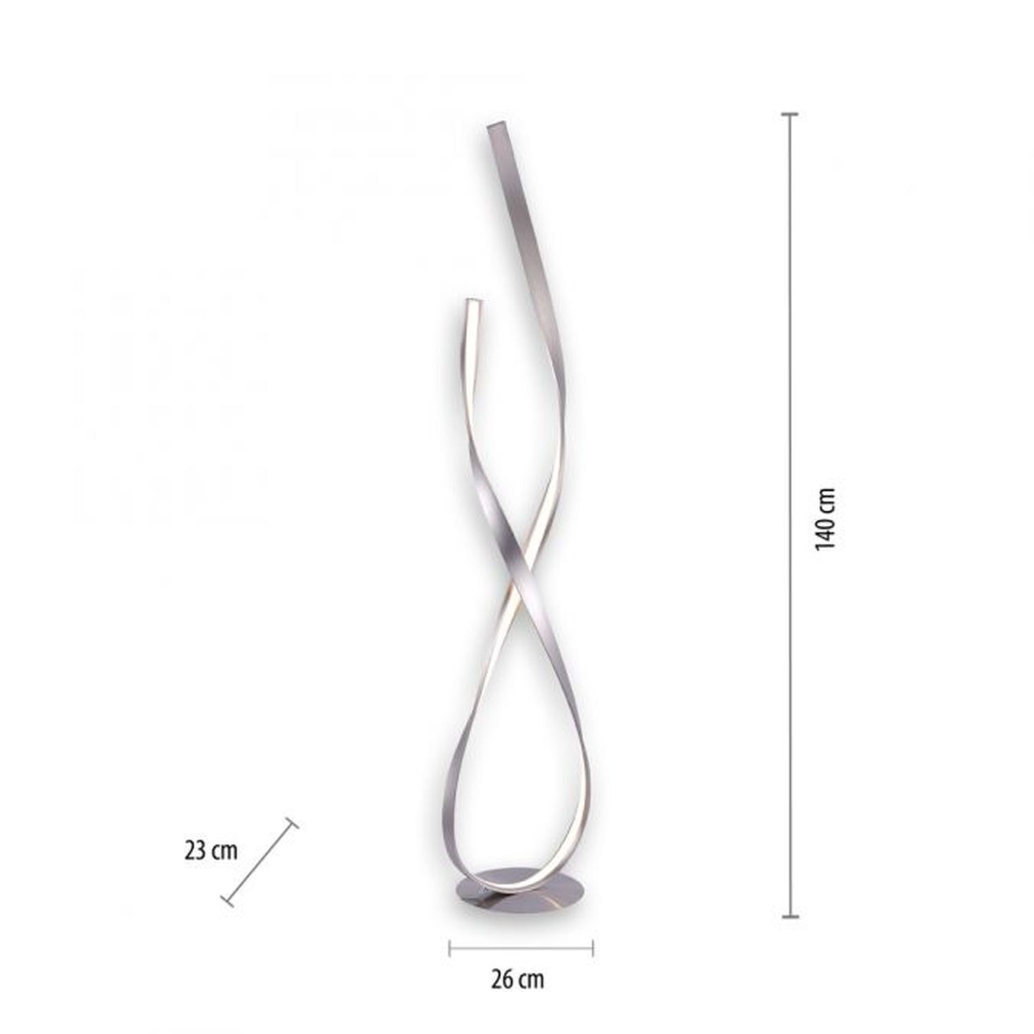 Dimmbare LED Stehlampe in Silber 140 cm 3215 lm 26 W Besteck, Löffel, Gabel, Zubehör
