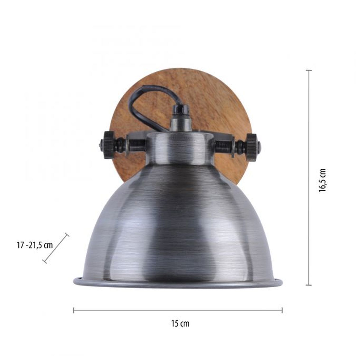 Beweglicher Deckenspot Holz Metall E14 Industrial Beleuchtung, Munition, Granate, Waffe