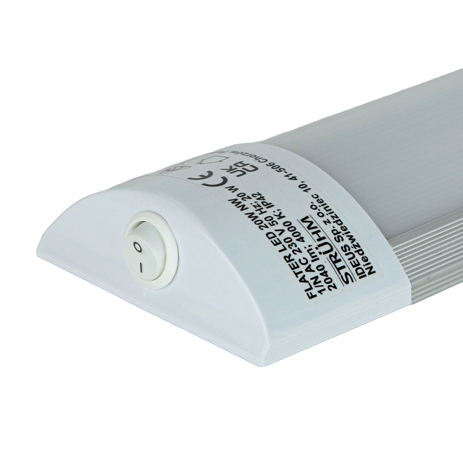 LED Unterbauleuchte mit Schalter B: 60 cm IP42 Weiß 4000 K tubo Licht, LED, Fluoreszier, Wandlampe, Gehäuse