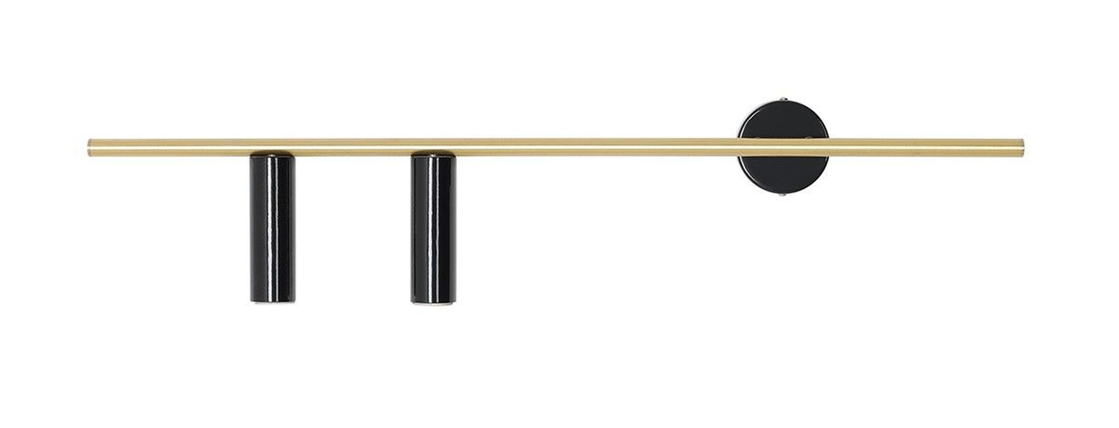 Stilvolle Wandleuchte Metall in Messing Schwarz Zylinder