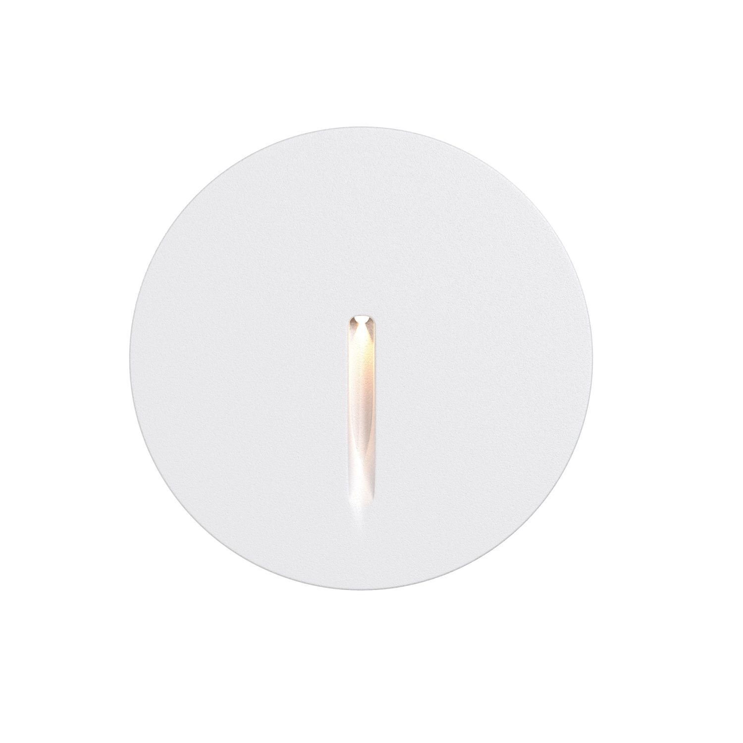 LED Wand Einbauleuchte Aluminium IP54 rund Ø 7 cm Weiß Kerze