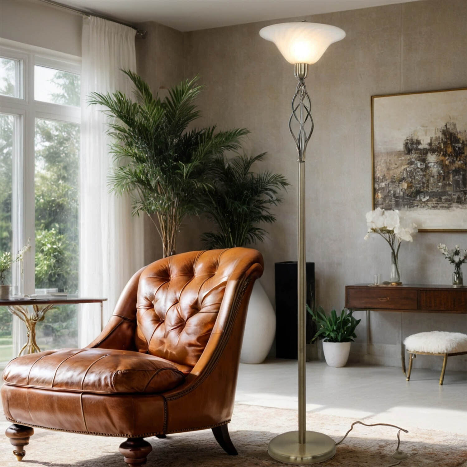 Lampe, Mobiliar, Stuhl, Stehlampe