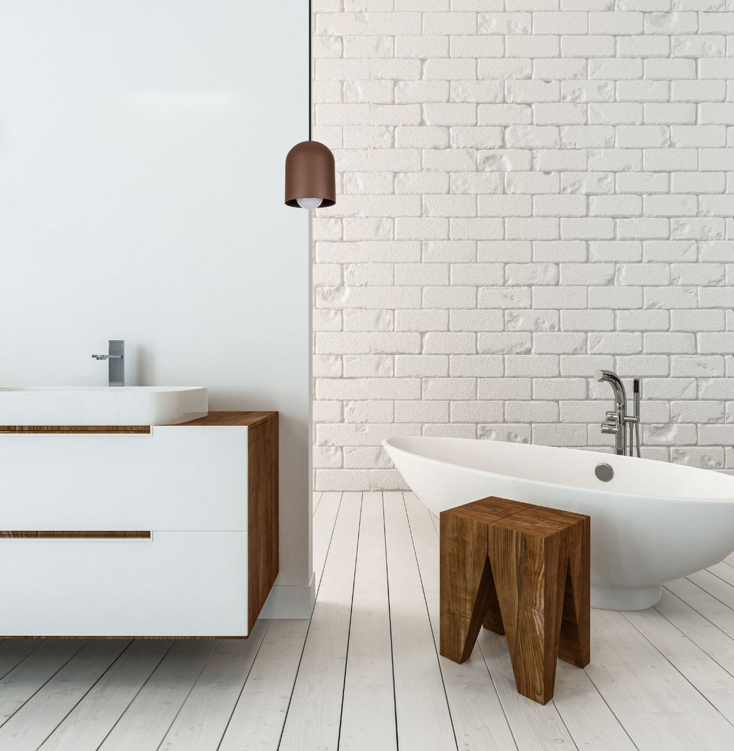 Runde Hängelampe Schwarz Braun E27 Ø11 cm Loft Baden, Innenarchitektur, Badewanne, Wanne, Holz