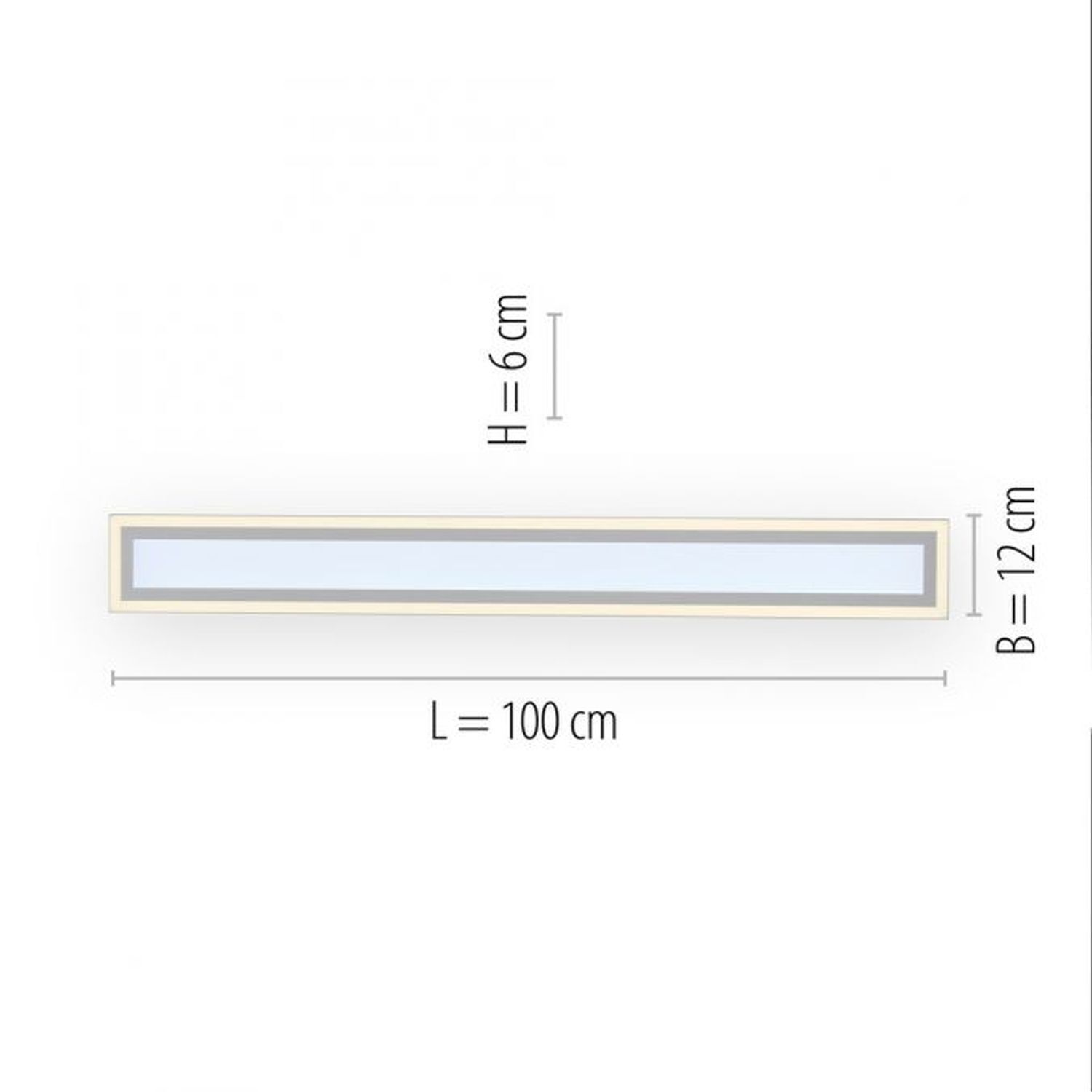LED Deckenlampe Fernbedienung dimmbar 2000 lm L:100 cm