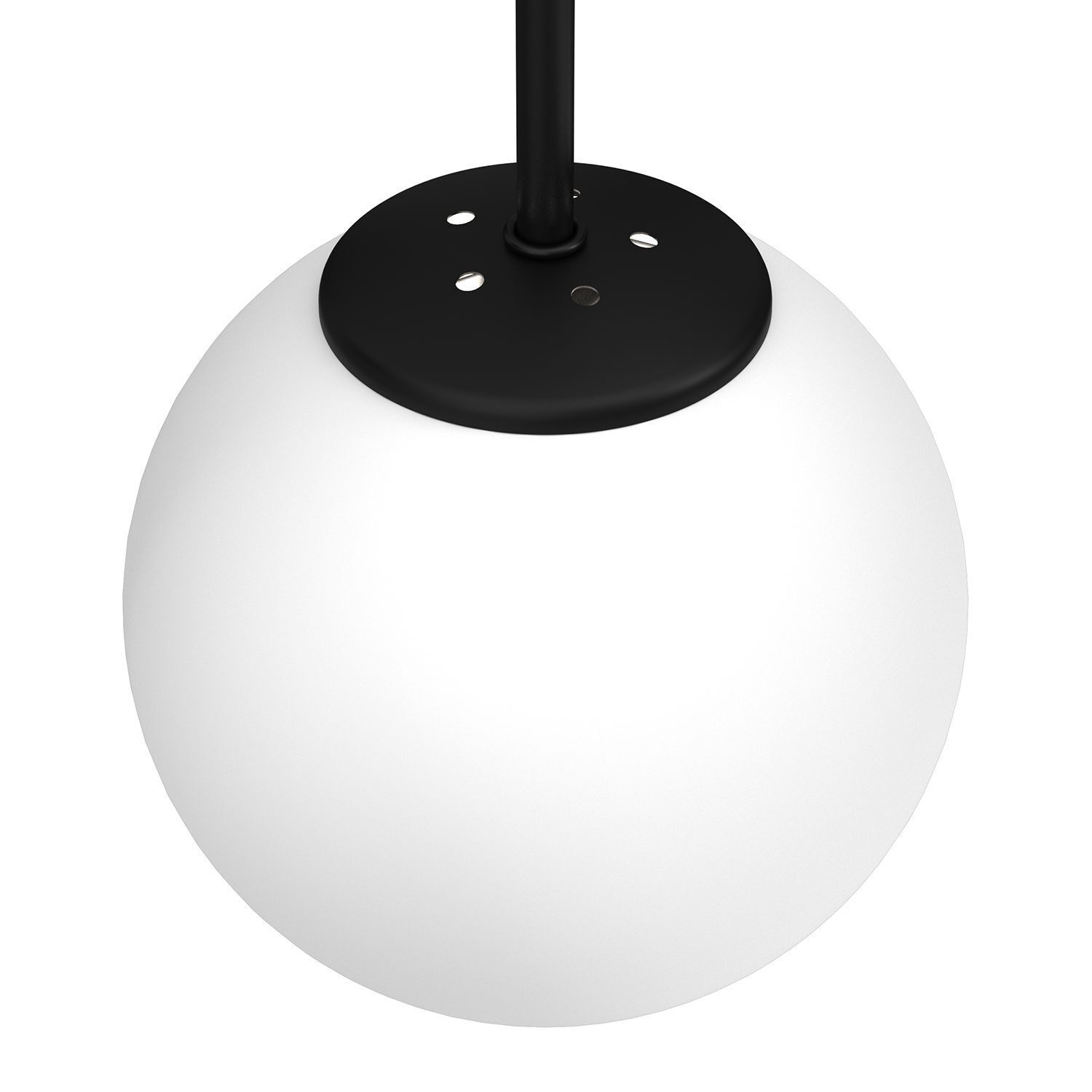 Wandleuchte Metall Glas Schwarz Weiß E14 Kugel blendarm