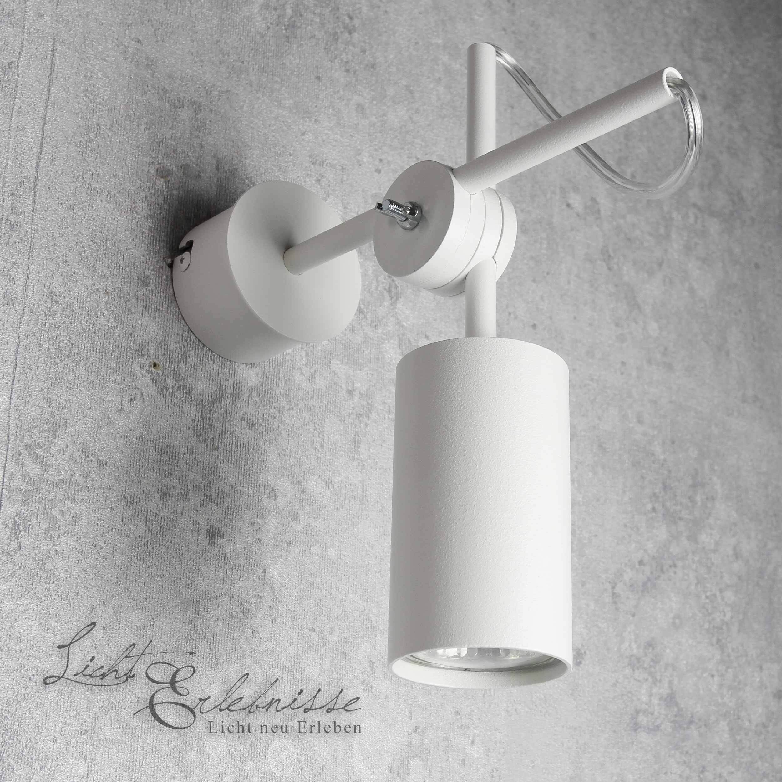 Schwenkbarer Wandstrahler in weiß Beleuchtung, Lampe