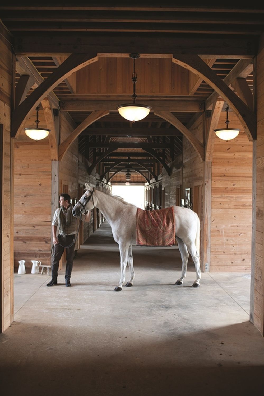 Pendelleuchte ANABELL 7 Bronze kürzbar Ø53cm Lampe Andalusisches Pferd, Erwachsener, Männlich, Mann, Person