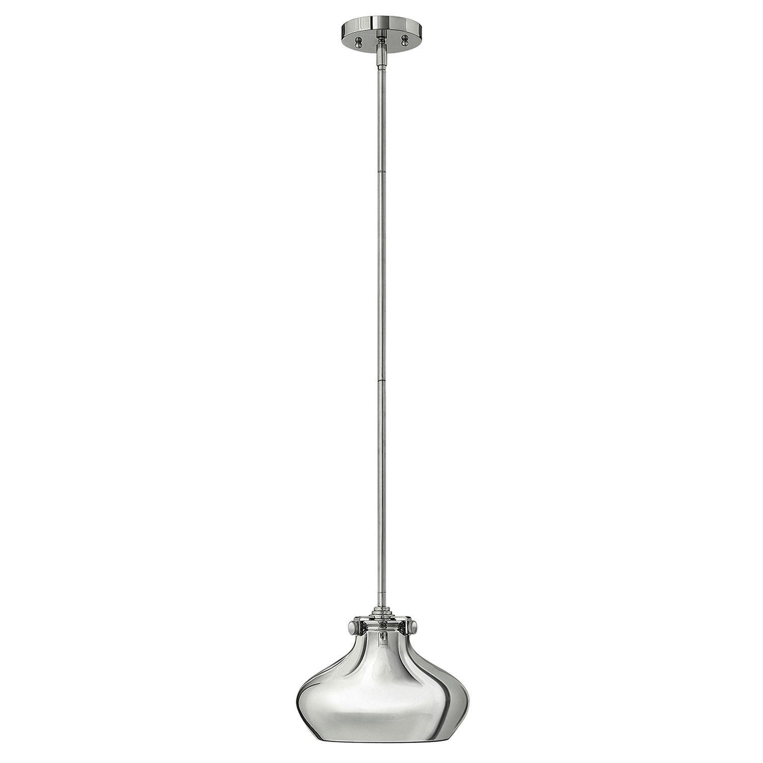 Deckenleuchte Metall in Chrom E27 Ø25cm SERENO Lampe