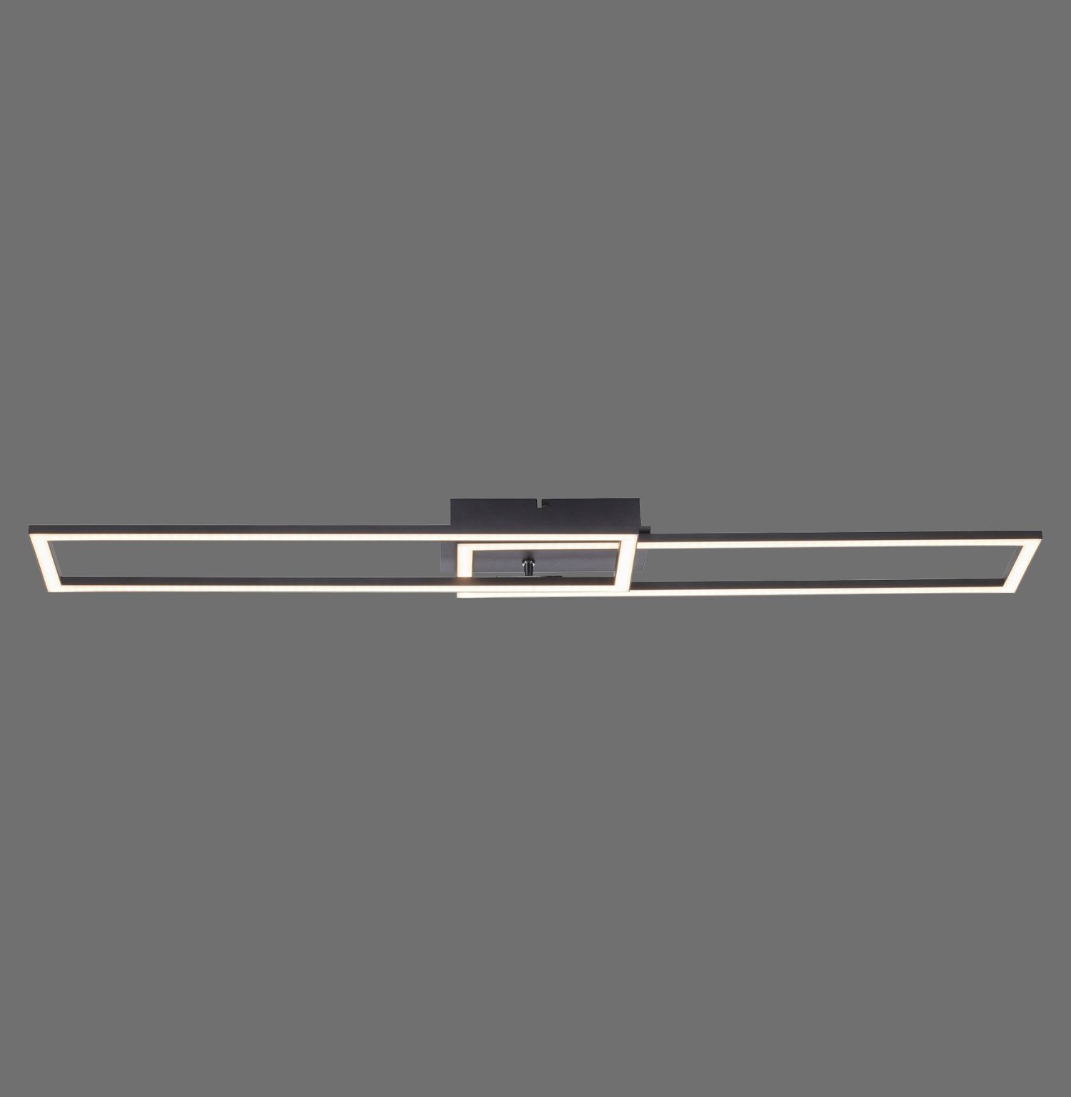 Dimmbare LED Deckenleuchte Schwarz 3000 K 36 W L:102 cm