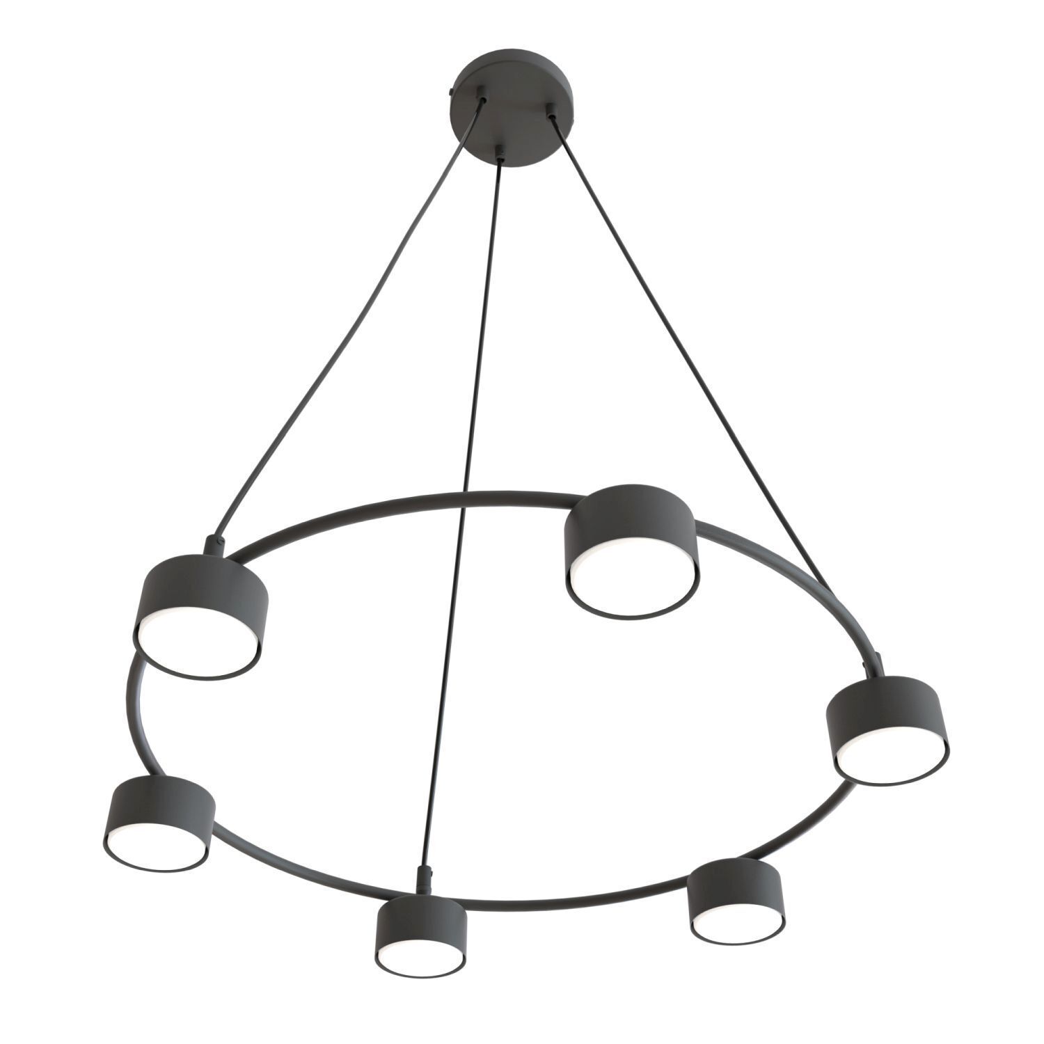 Pendelleuchte Schwarz Metall akzentuiert L:64 cm GX53 Leuchter, Lampe