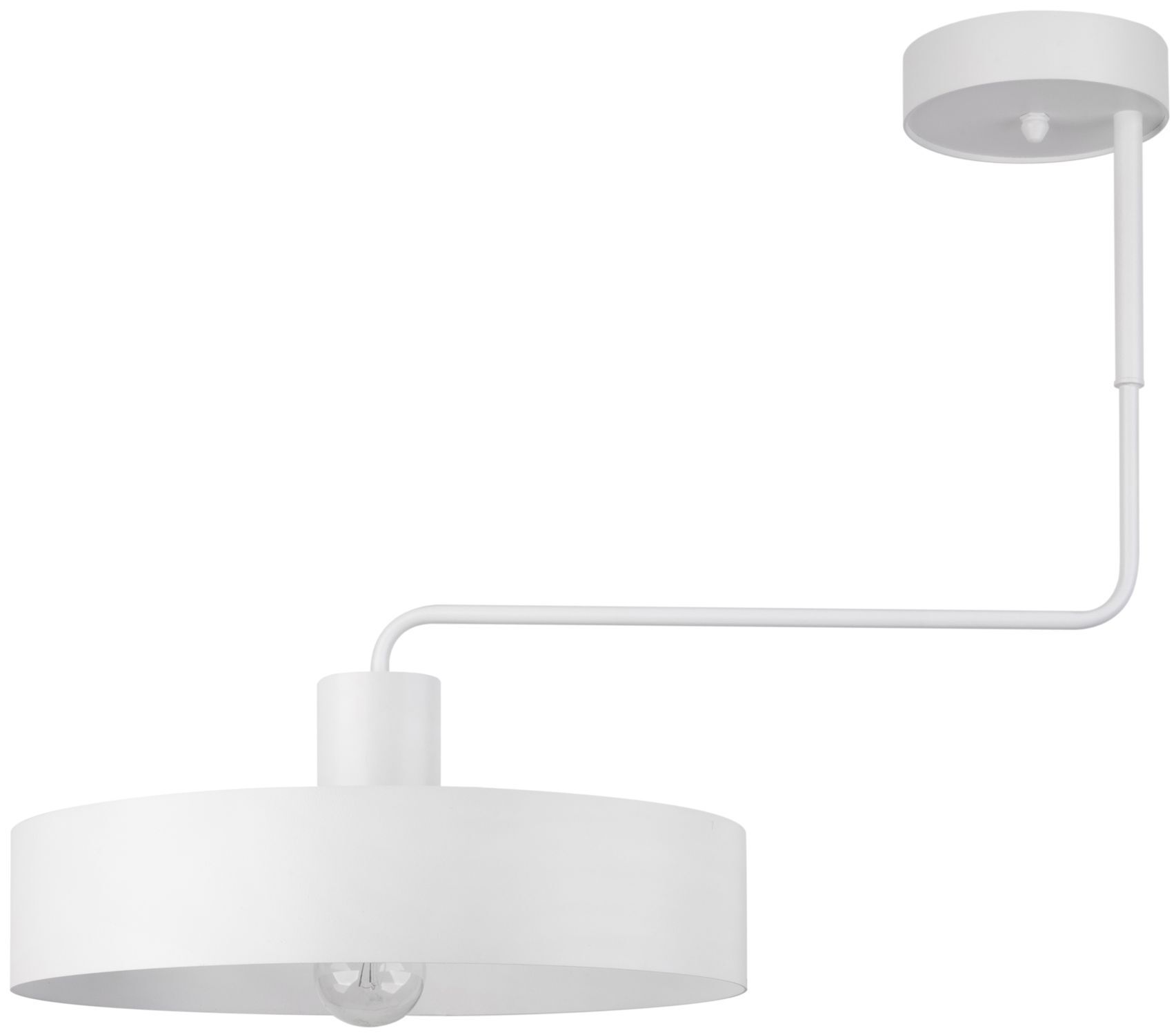 Längliche Deckenleuchte Metall Weiß 64 cm groß E27