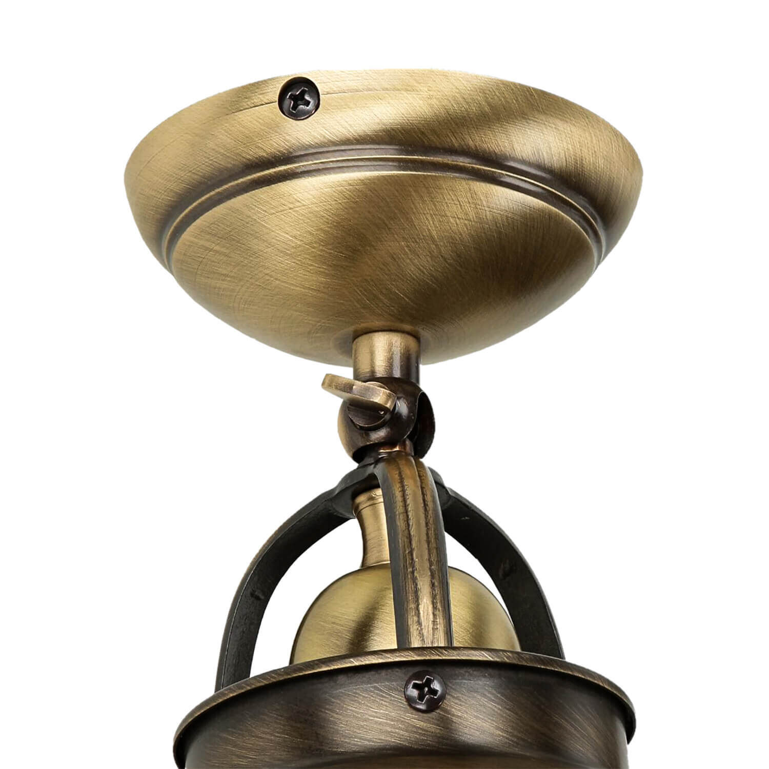 Deckenlampe Bronziert Echt-Messing Handarbeit Bronze, Leuchte