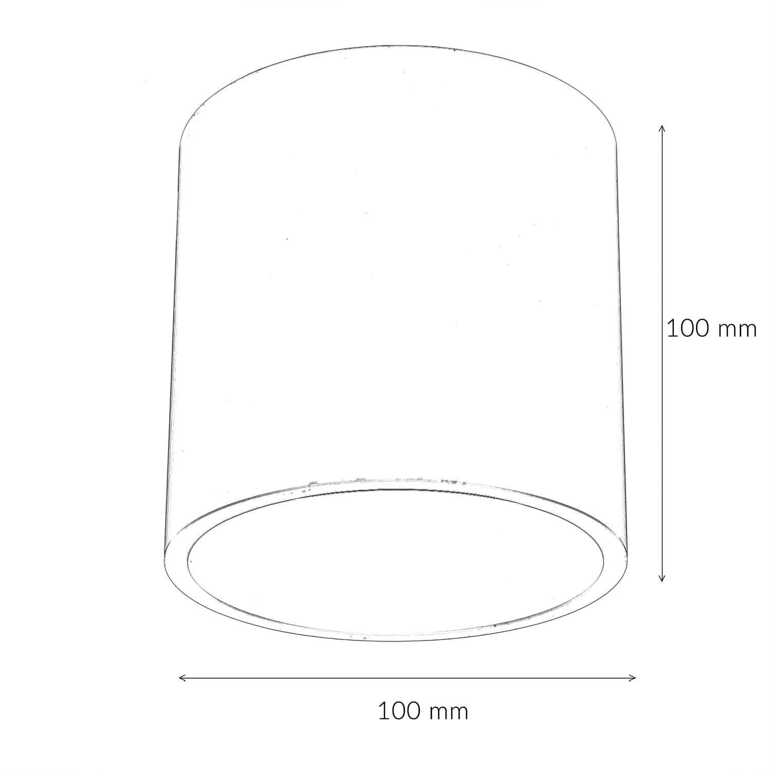 Vielseitiger Deckenspot Beton Ø10cm klein rund GU10