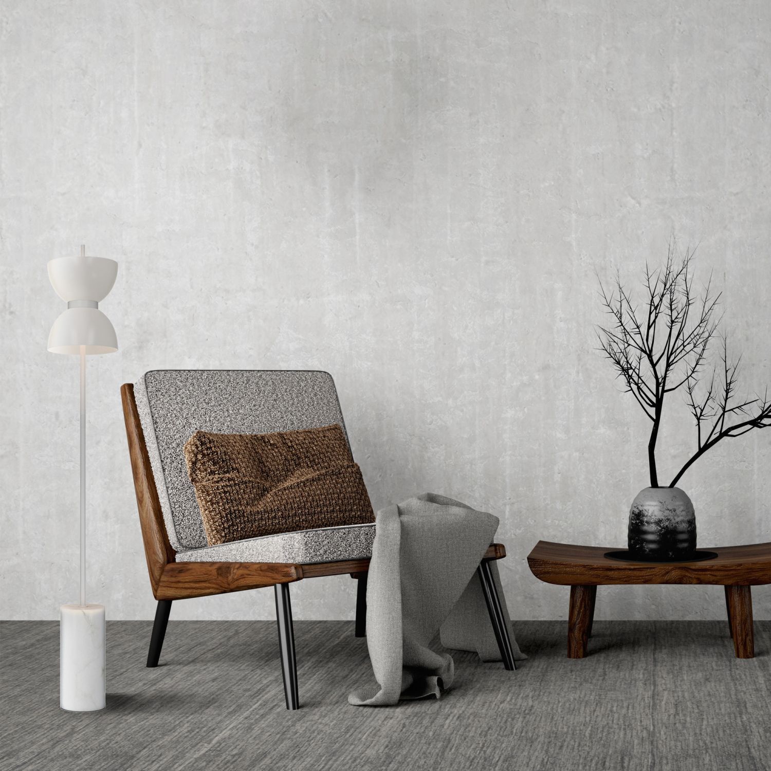 LED Stehlampe Glas Metall warmweiß 3000 K 1300 lm rund Lampe, Kissen, Dekoration für Zuhause, Mobiliar, Stuhl