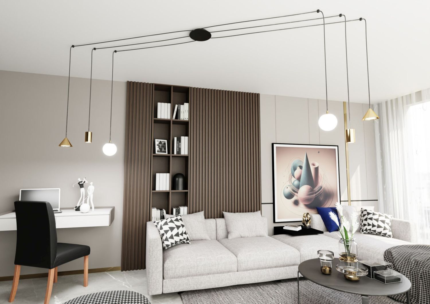 Große Pendelleuchte flexibel Glas Metall 200 cm Kabel Innenarchitektur, Inneneinrichtung, Mobiliar, Wohnzimmer, Lampe