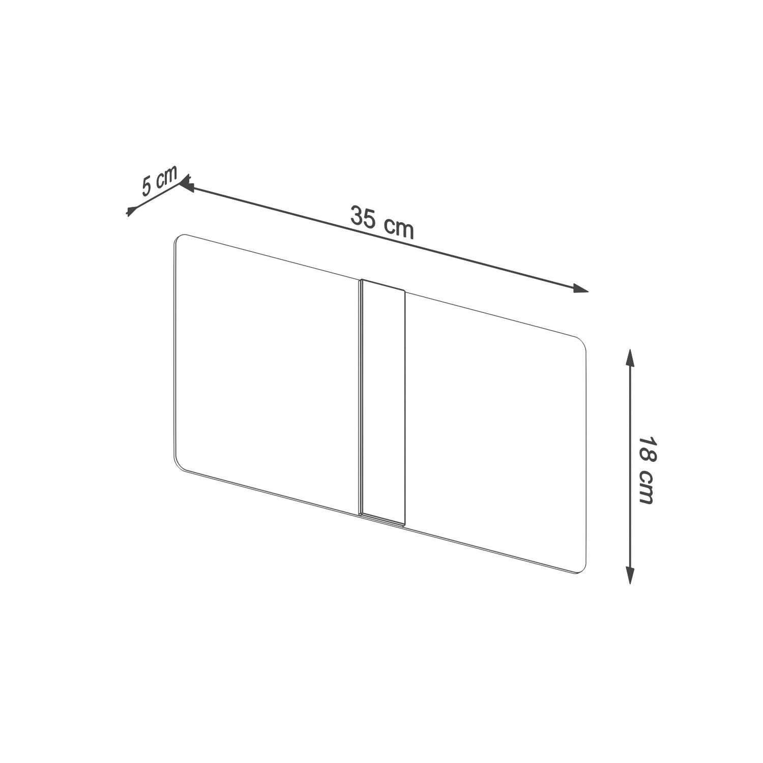 Wandleuchte Glas Metall 35 cm breit Weiß Chrom 2x G9