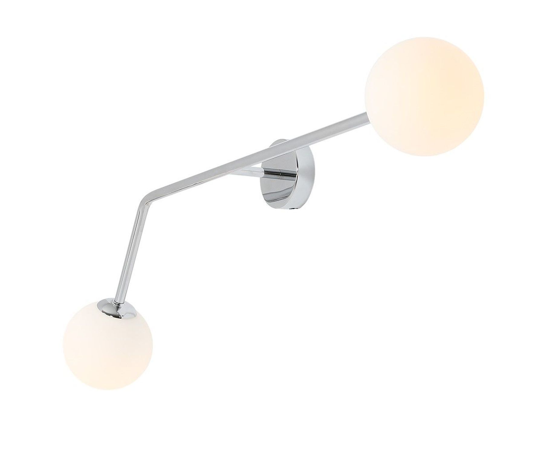 Elegante Wandlampe in Chrom blendarm Glas Metall H:34 cm