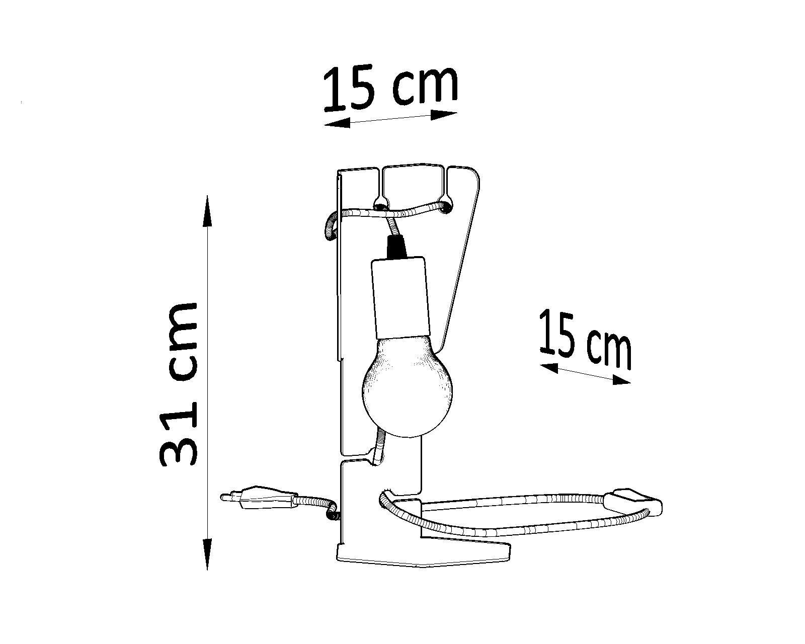 Tischlampe Metall Weiß 31 cm klein Modern dekorativ E27