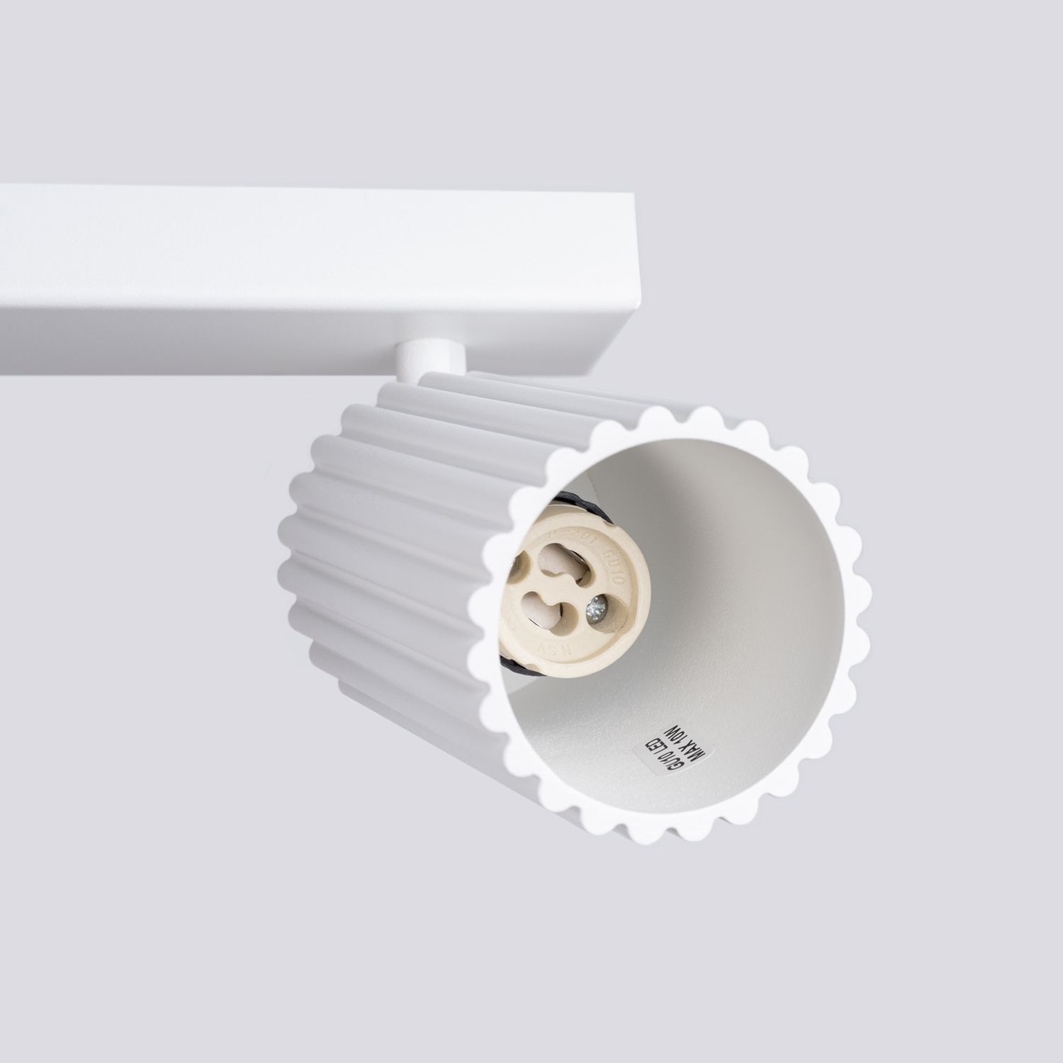 Deckenlampe Modern Weiß 117 cm schwenkbar 6x GU10 Aluminium