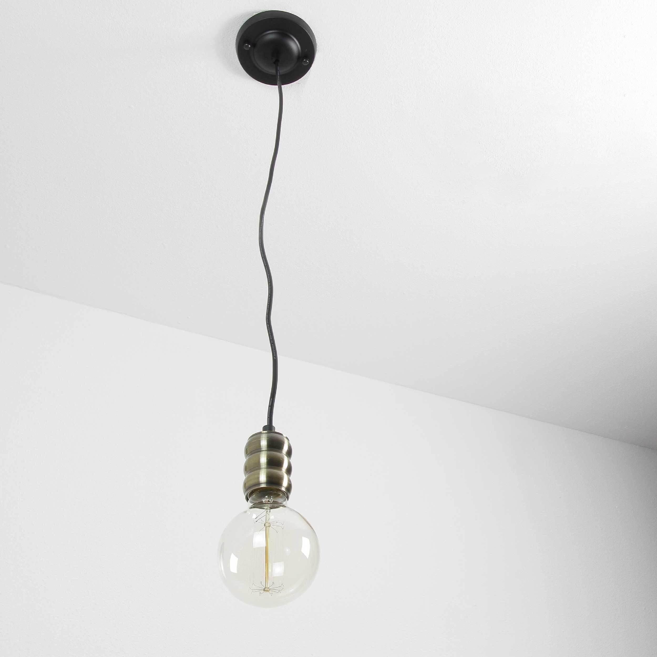Hängelampe verstellbar Vintage E27 in Bronze Licht