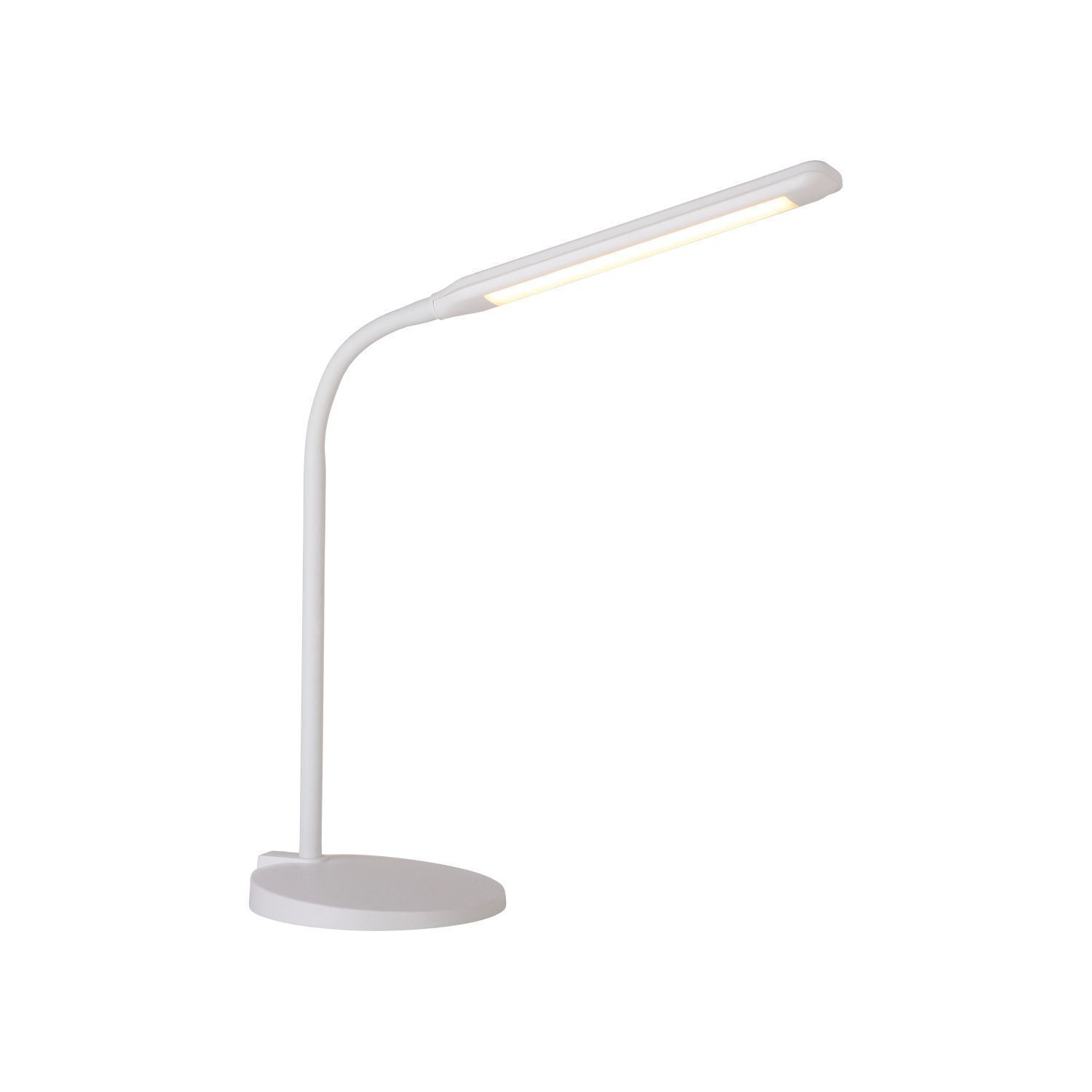LED SchreibTischlampe Metall Weiß Touch 64 cm flexibel