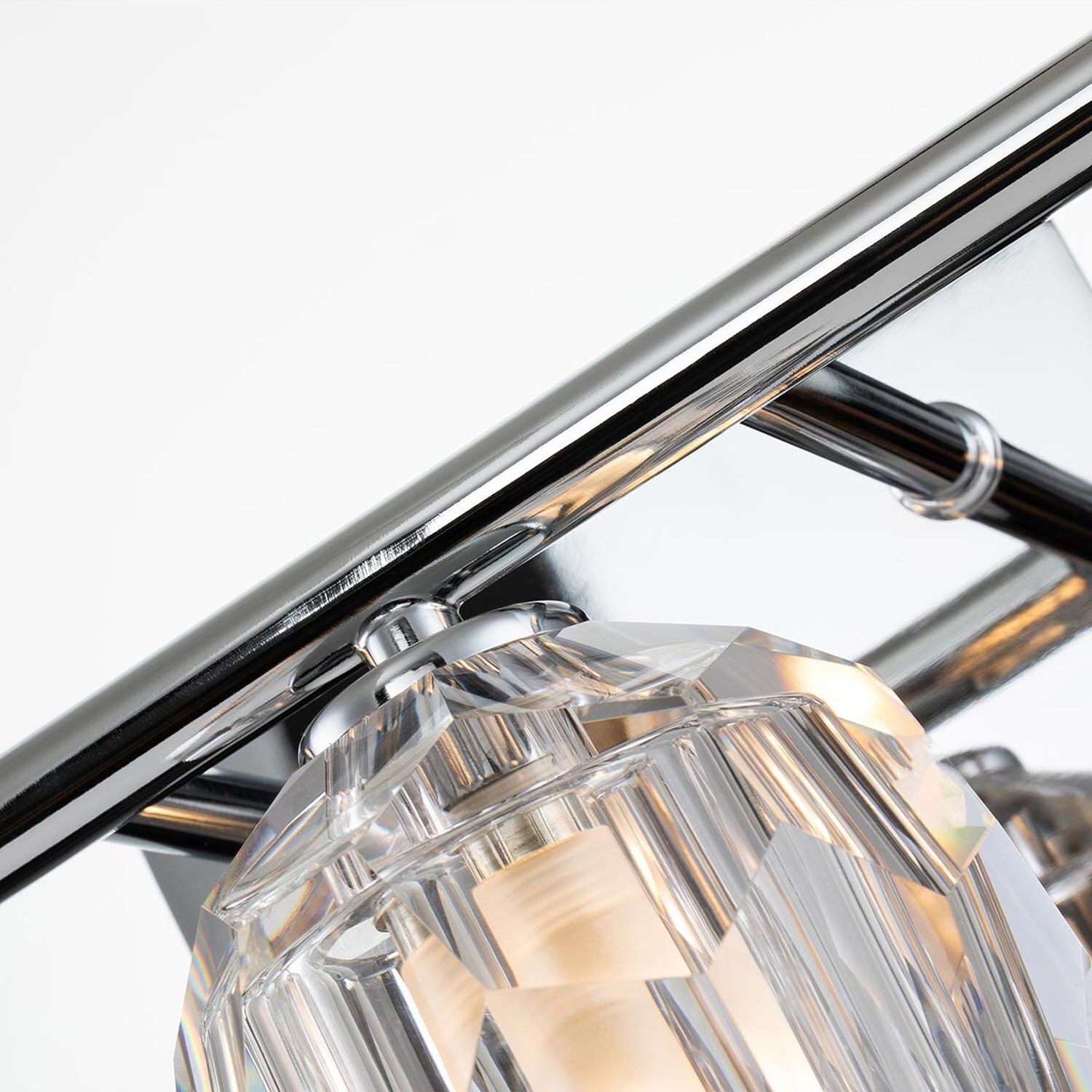 Wandlampe Bad Kristall LED G9 IP44 B: 55 cm Chrom