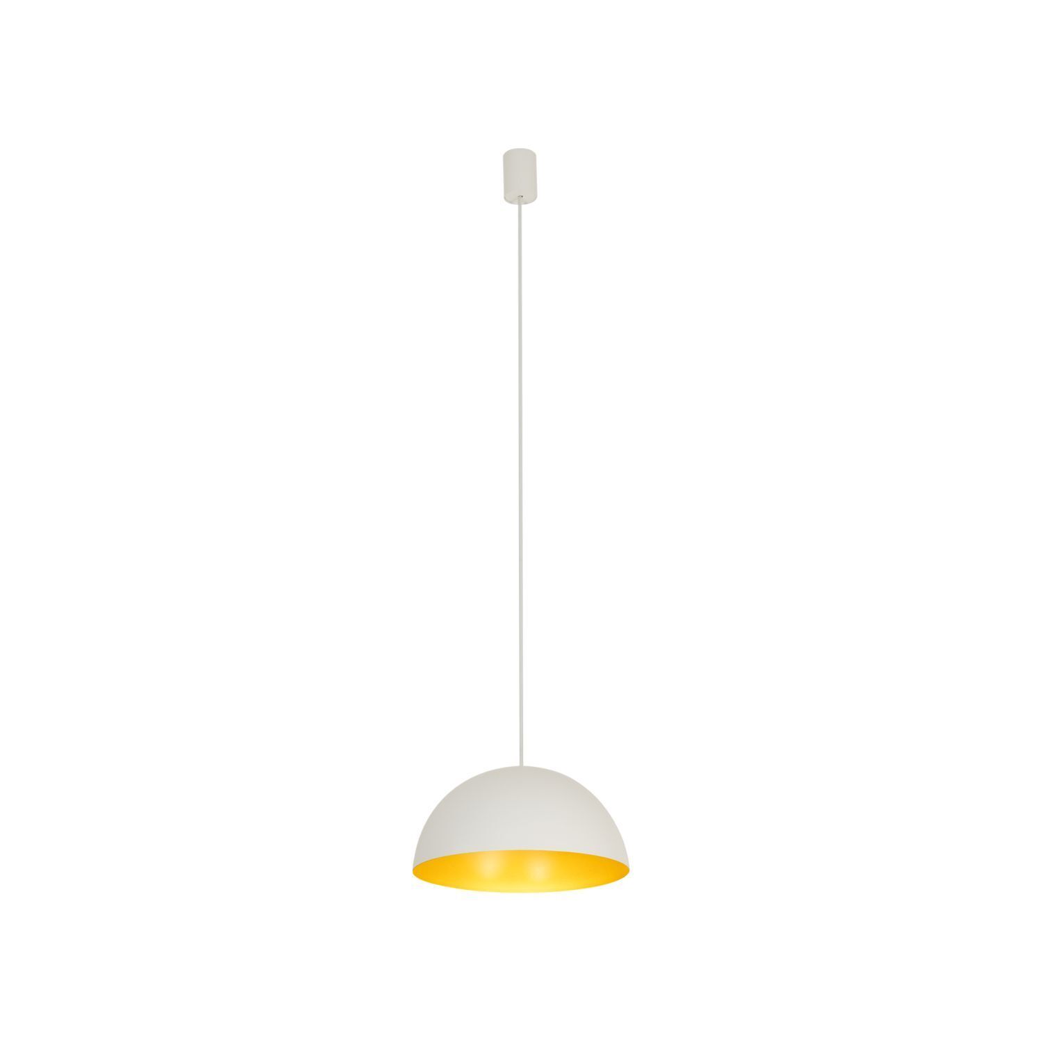 Pendelleuchte verstellbar rund Ø 33 cm Weiß Gold GX53 Metall