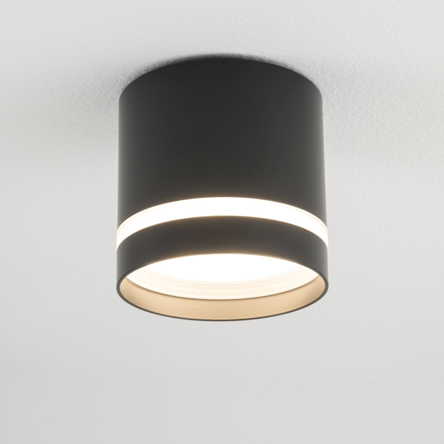 Spot Decke Schwarz GX53 Ø 8,5 cm rund H: 8,3 cm klein Metall