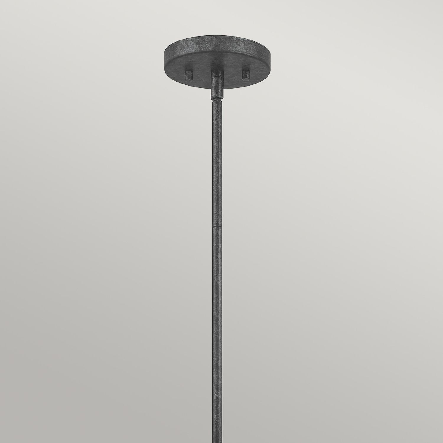 Rustikaler Kronleuchter Schwarz Antik Metall B: 51,2 cm 4x E14