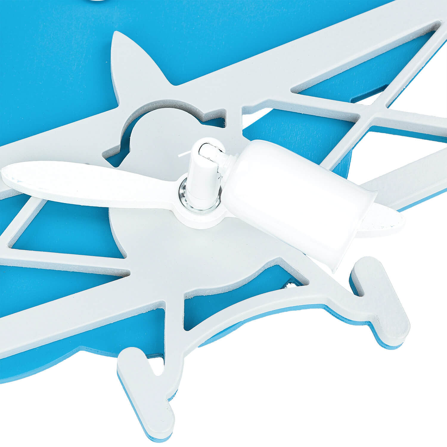 Kinderleuchte PLANE in Blau 3-flmg Gerät, Deckenventilator, Elektrisches Gerät