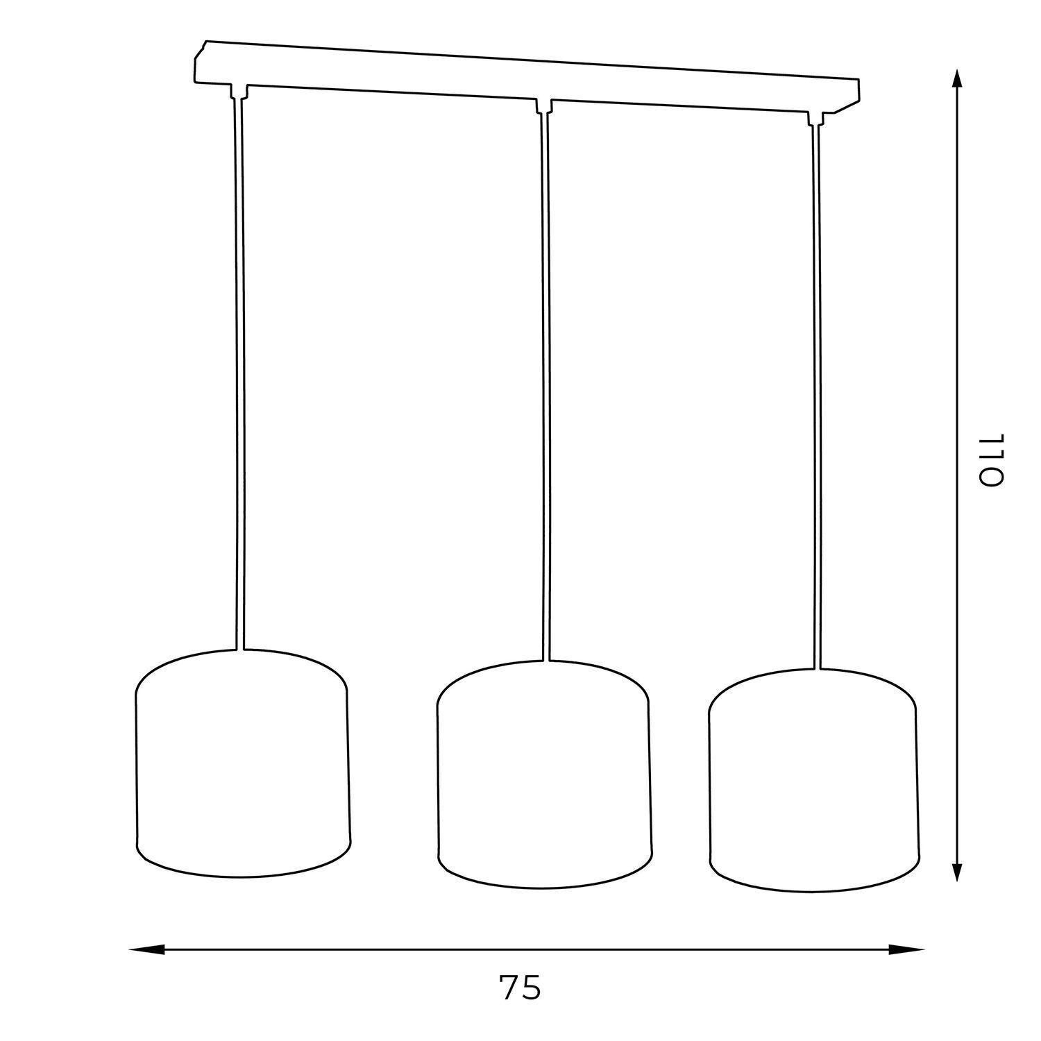 Pendelleuchte Weiß Stoff Metall E27 75 cm lang blendarm