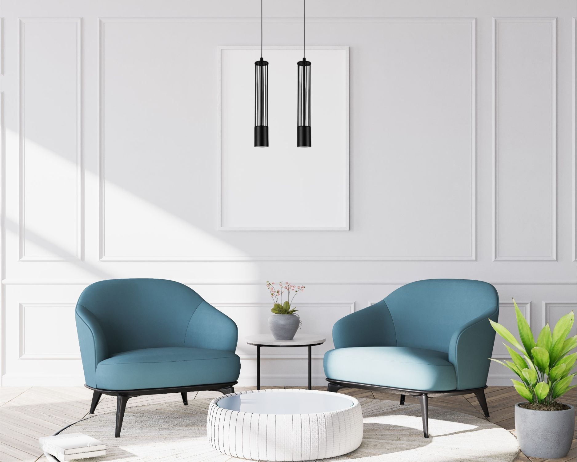 Dekorative Hängelampe Metall GU10 35 cm lang Schwarz Moebel, Drinnen, Innenarchitektur, Wohnzimmer, Stuhl