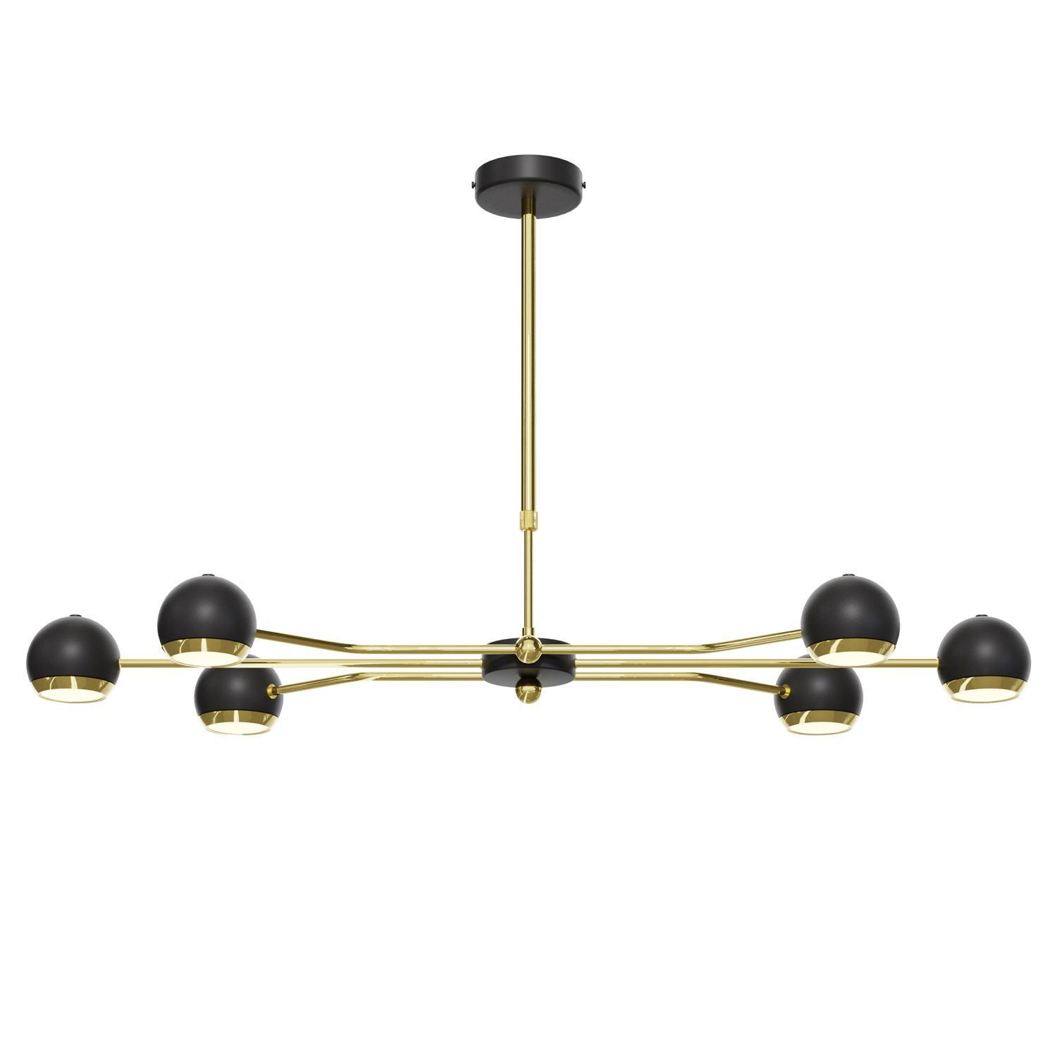 Elegante Deckenlampe Metall GU10 in Gold Schwarz 6-flmg