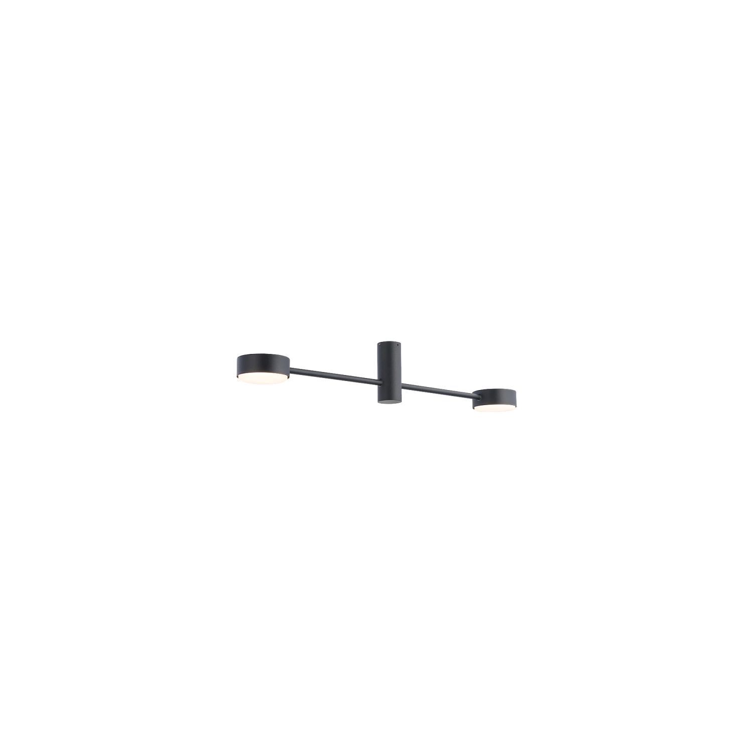 Deckenlampe 2-flammig GX53 Schwarz Metall Modern 68 cm lang
