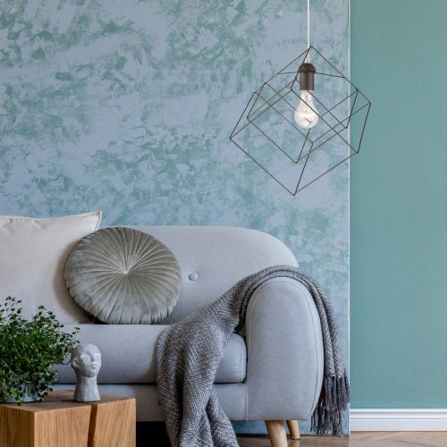 Eckige Hängeleuchte AGATRIA Anthrazit Design Lampe